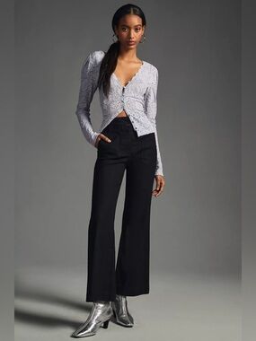 ✨ Anthropologie Maeve Naomi Wide-Leg Flare Pants size 2
